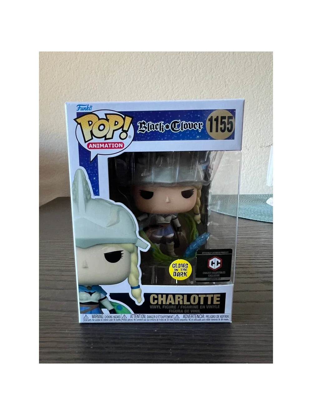 EXC GLOW IN DARK Charlotte Charla Black Clover Funko Pop #1155 Anime Manga GITD